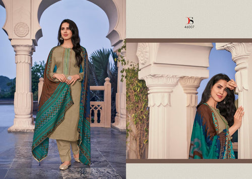 Perigia Collection Pure Pashmina Suit - Light Heena