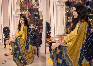 Perigia Collection Pure Pashmina Suit - Yellow