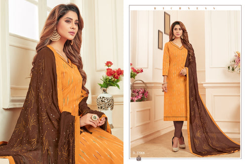 Amsterdam Collection Suit - Orange/Brown
